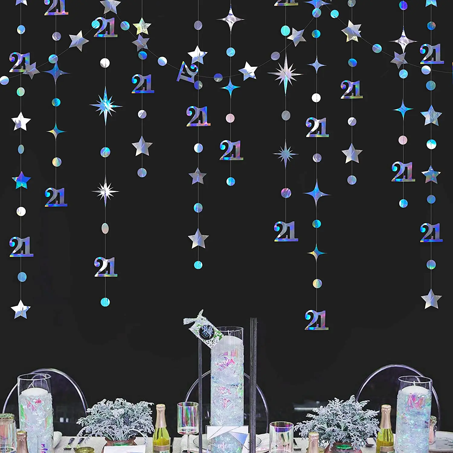 Rose Gold Birthday Celebration Hanging Streamer Decorations