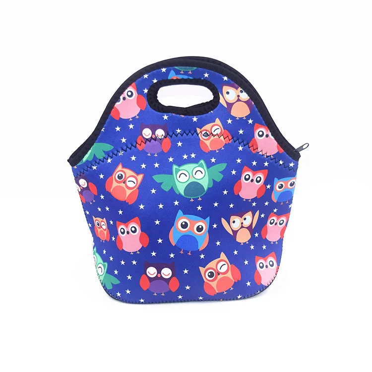 Thermal Insulated Print Neoprene Lunch Bag for Women Kids Lunch Bags Cooler Insulation Box Food Bag