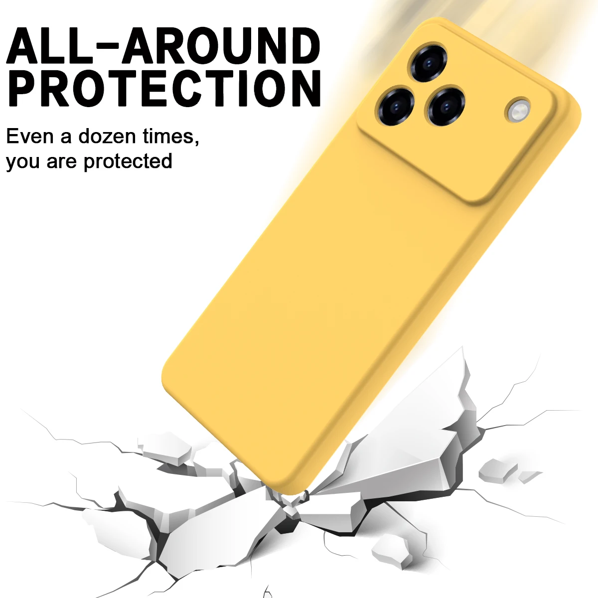 Silicone Ultra-Thin Anti-Fall Shockproof Case with Lanyard