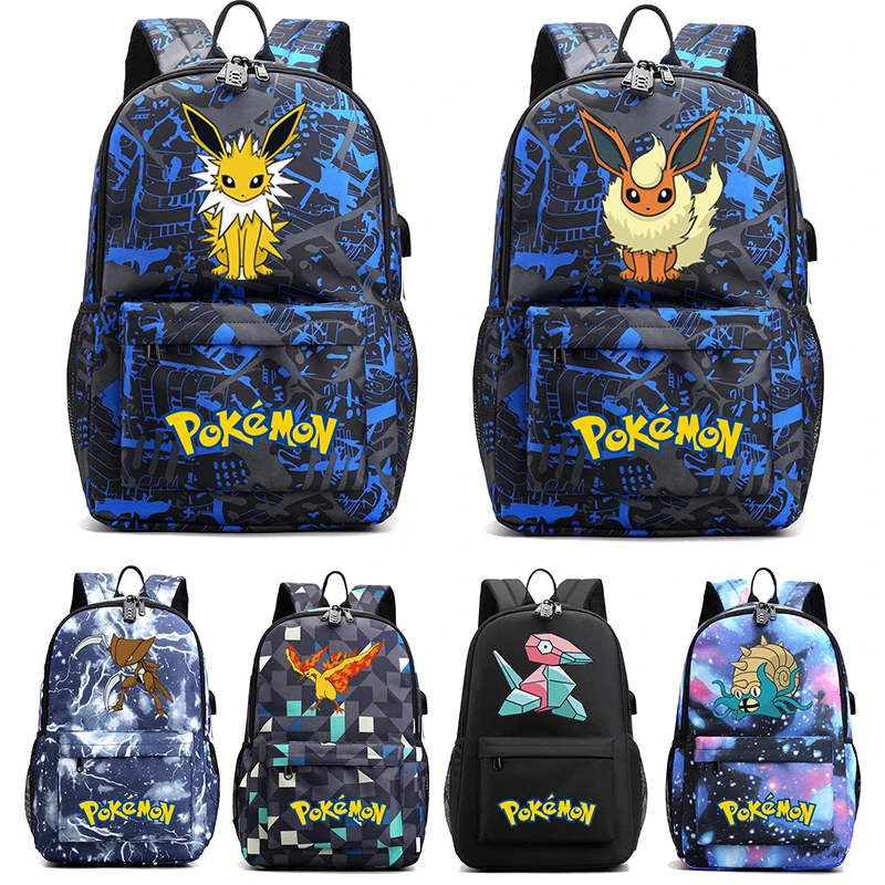 Pokemon Game Peripheral School Bag Backpack Computer Bag Schoolbag Boys  Girls Anime Cartoon School Bag Mochila - AliExpress