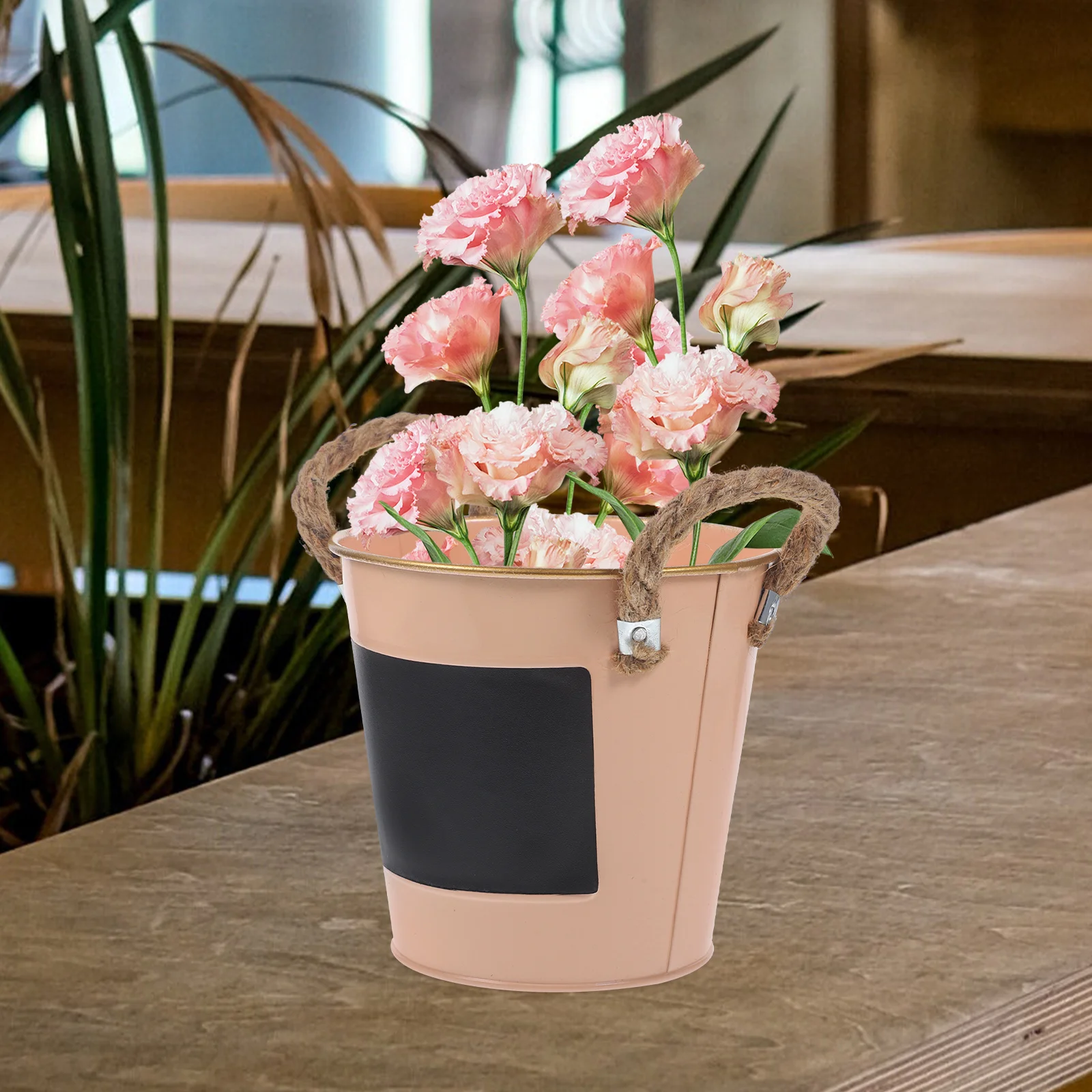 

Flowerpot Pots Plant Vase Adornment Decorate Garden Supplies Iron Creative Office Planting