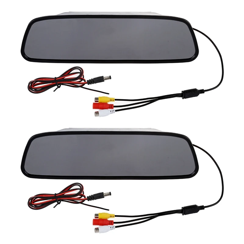 Monitor Digital de espejo retrovisor de coche, pantalla LCD Color de pulgadas cámara de DVD VCR, 2 unidades| | - AliExpress