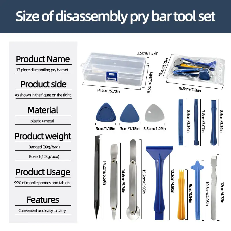 15 Piece Spudger Tool Metal Pry Tool Kit Ultra-Thin Laptop Repair Kit Prying Tools Cell Phone Repair Tools Kits High Quality image 4