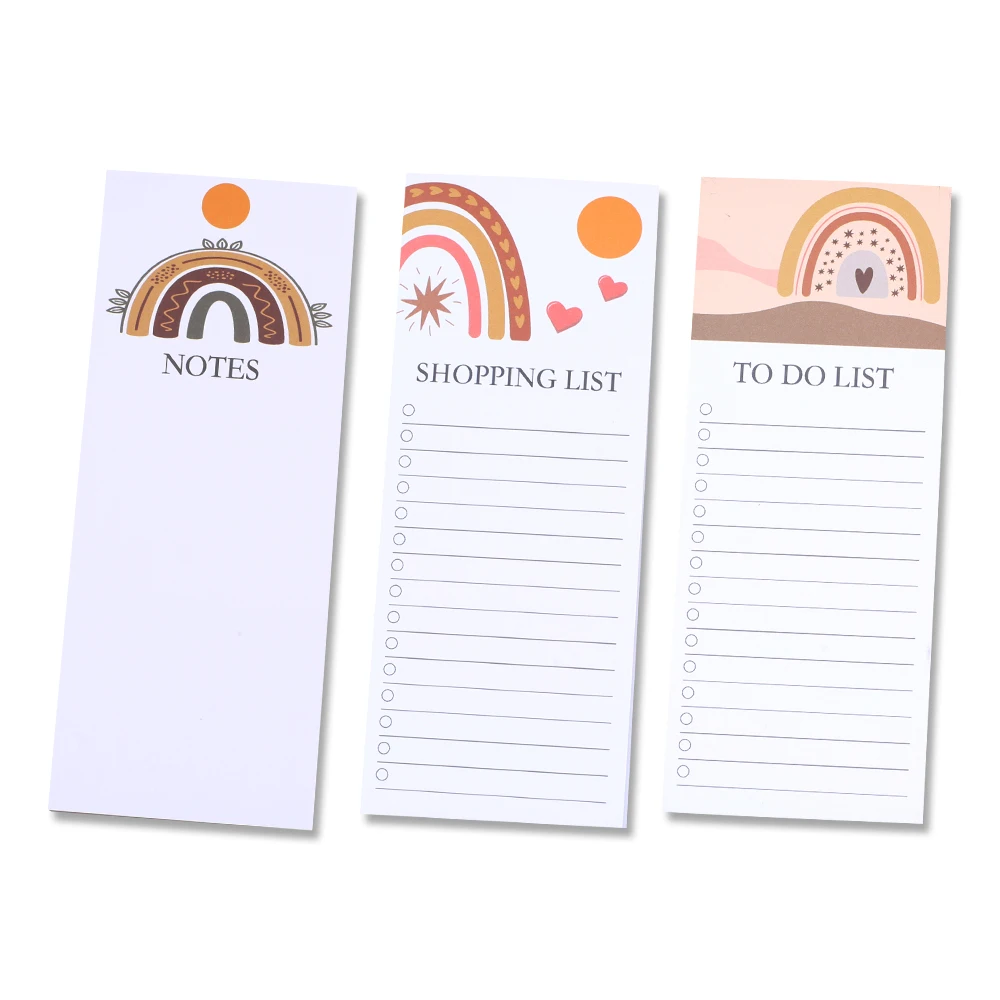 Magnetic Notepad Korean Rainbow Magnetic Memo Pads Note Fridge Magnet Refrigerator Meal Shopping Check To Do List Planner Notebook