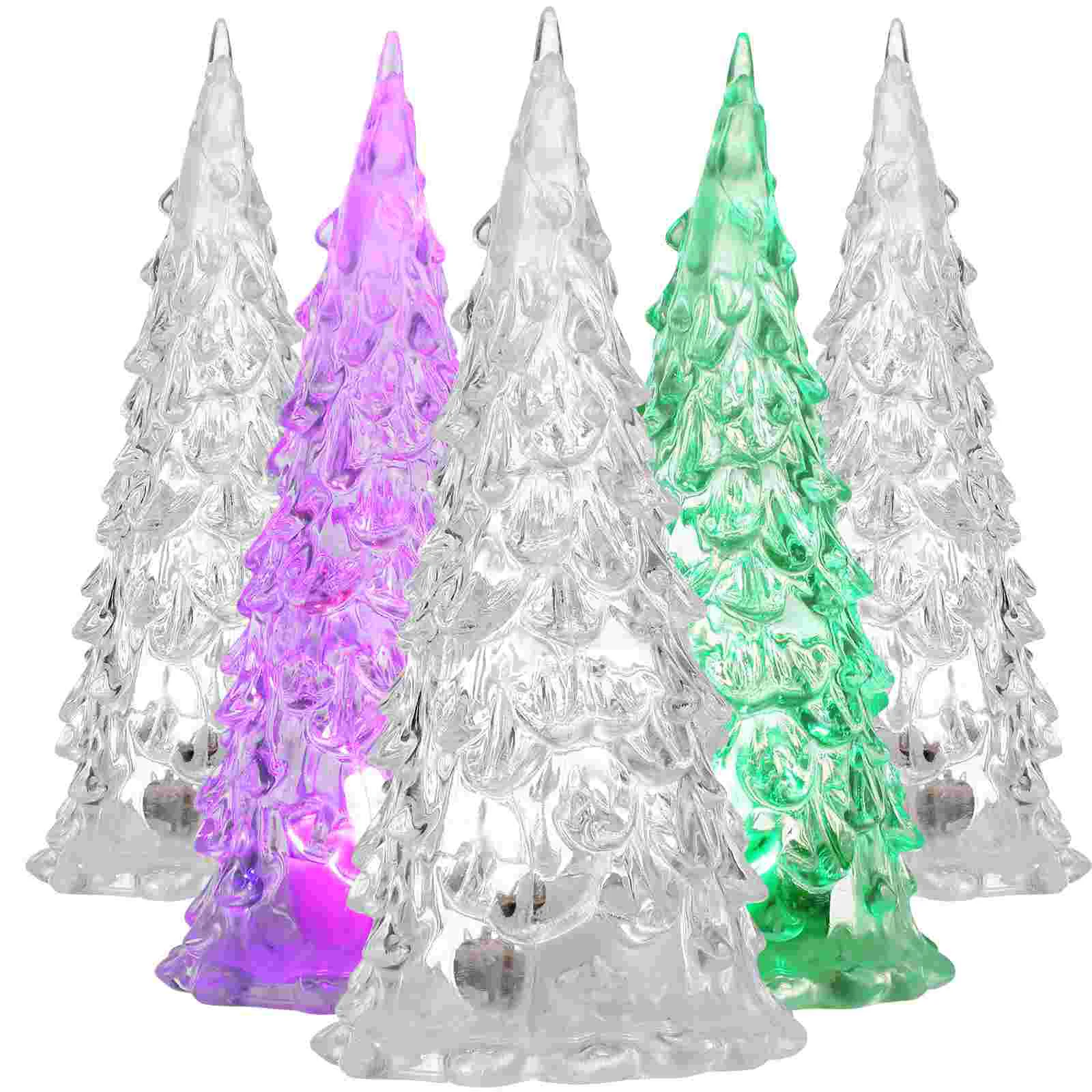 

Acrylic Christmas Tree Colorful LED Night Light Luminous Festival Xmas New Year Party Desktop Decoration