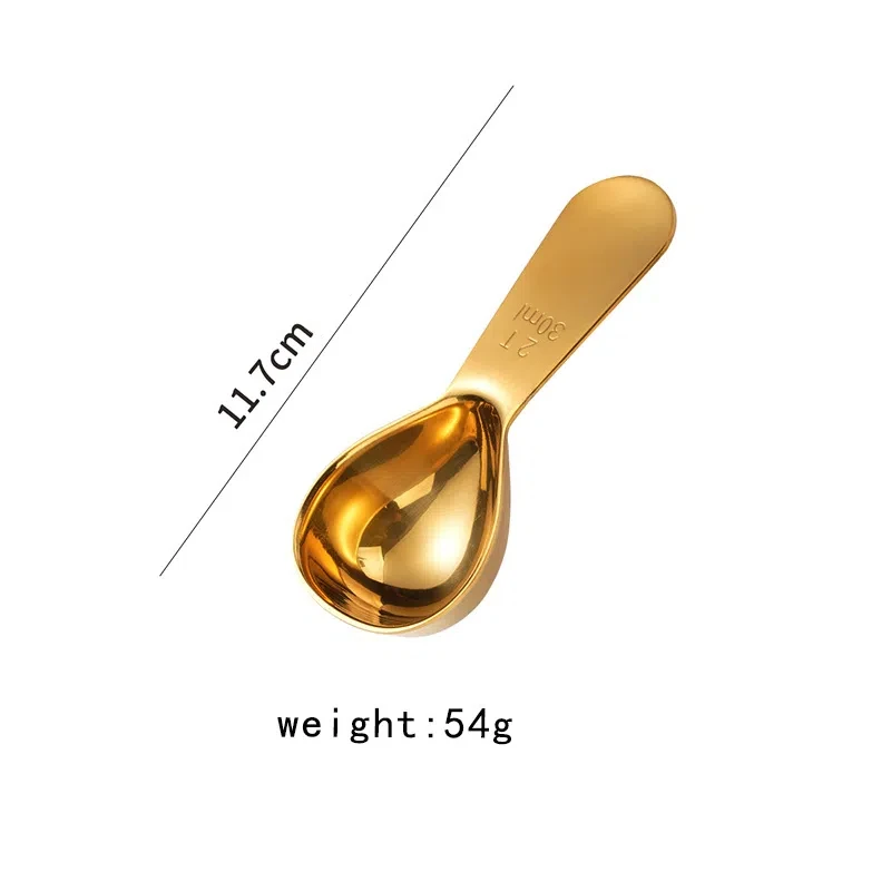 Premium Ergonomic Stainless Steel Coffee Scoops - 1 & 2 Tablespoon Options