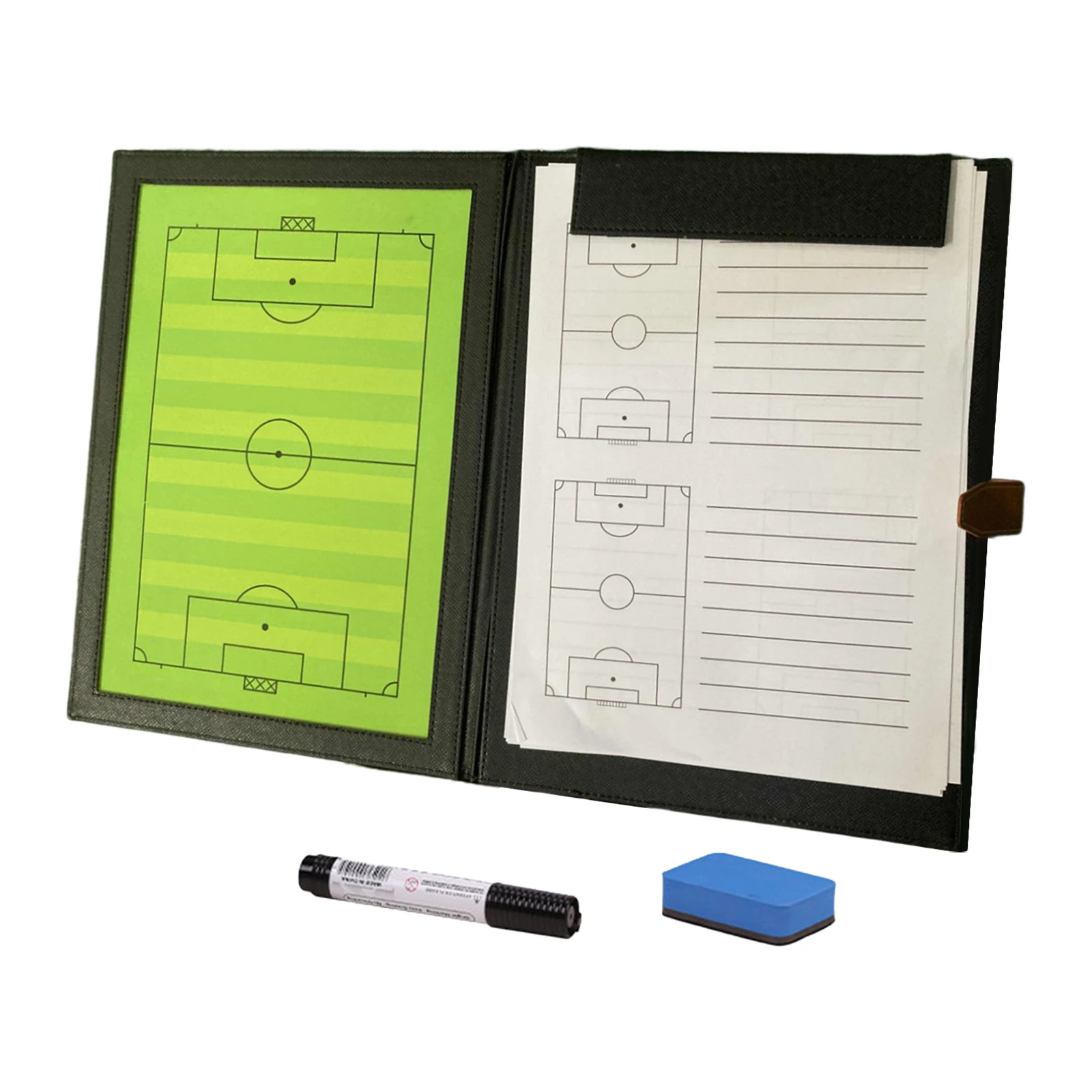 Foldable Football Coaches Board Magnetic Board Teaching Assistant Training Aid Soccer Coaching Clipboard Board for Techniques