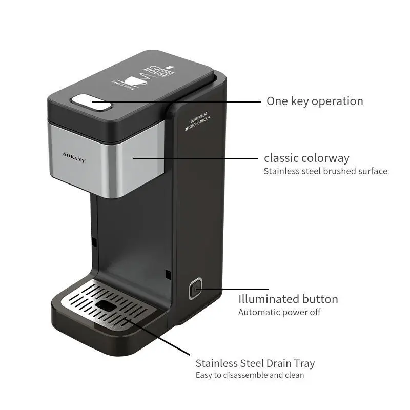 Coffee Machine Brewing Drip Coffee Machine Fancy 900ml Large Capacity