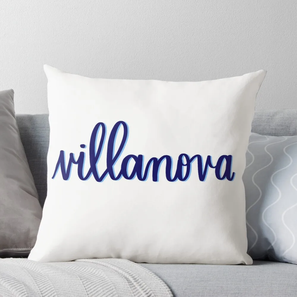 Villanova simple cursive design Throw Pillow pillow cover christmas Cusions Cover