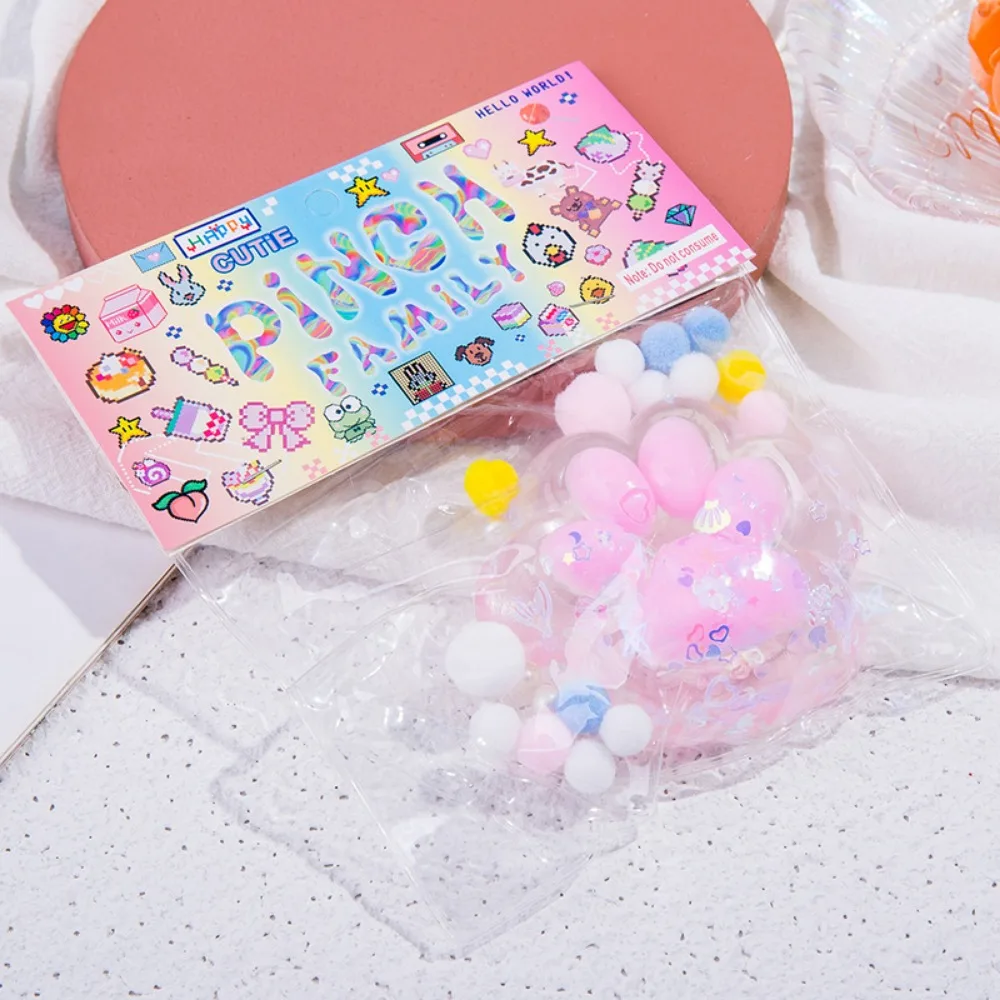 Squishу Cat Paw Pinch Fidget Toy Slow Rebound Stress Relief Transparent Squishies Squeeze Toy for Kids Adults Holiday Gifts 5