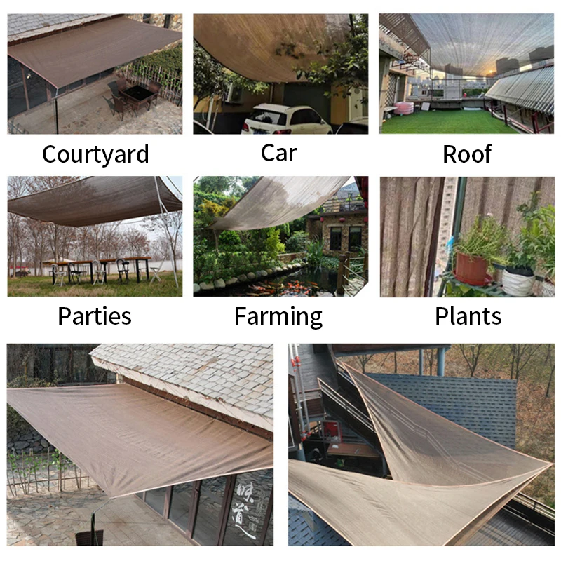 Description Picture 5 of itemGarden Shade Cloth Sunblock Mesh Cover Terrace Sunshade Net Taped Edge With Grommet Plant Shed Sail Outdoor Pergola Car Canopy