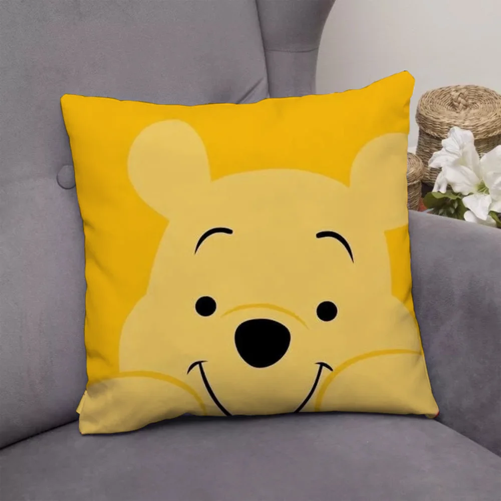 Winnie the Pooh Pillow Covers Decorative Pillowcases for Pillows Decor Home Cushion Covers 45*45 Luxury Pillow Cover Short Plush 2
