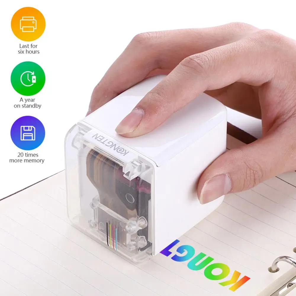 In STOCK Kongten Mbrush Printer Bluetooth Mobile Color Mini Handheld Portable Wifi Printers PrinCube Inkjet | Компьютеры и офис