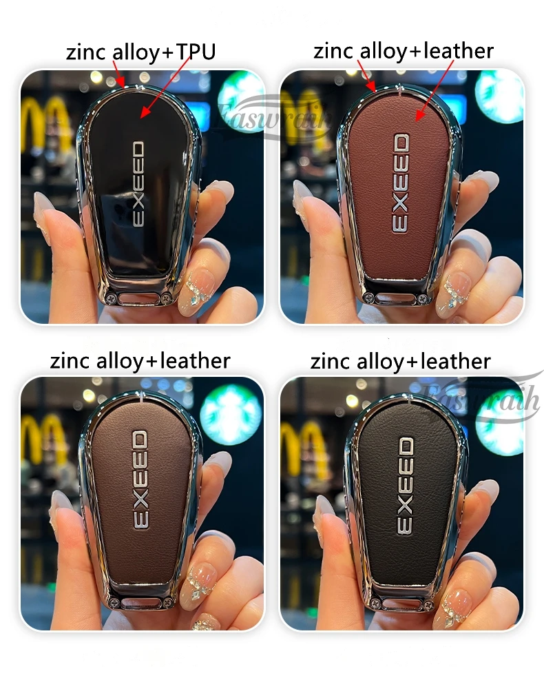 Enhanced Car Smart Fob Key Case Cover with Zinc Alloy Protective Shell