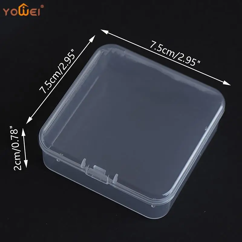 

Пластиковый прозрачный контейнер для хранения 2 шт., держатель для винтов, маленькие предметы, контейнер для ювелирных изделий, сережек, органайзер для всякой всячины