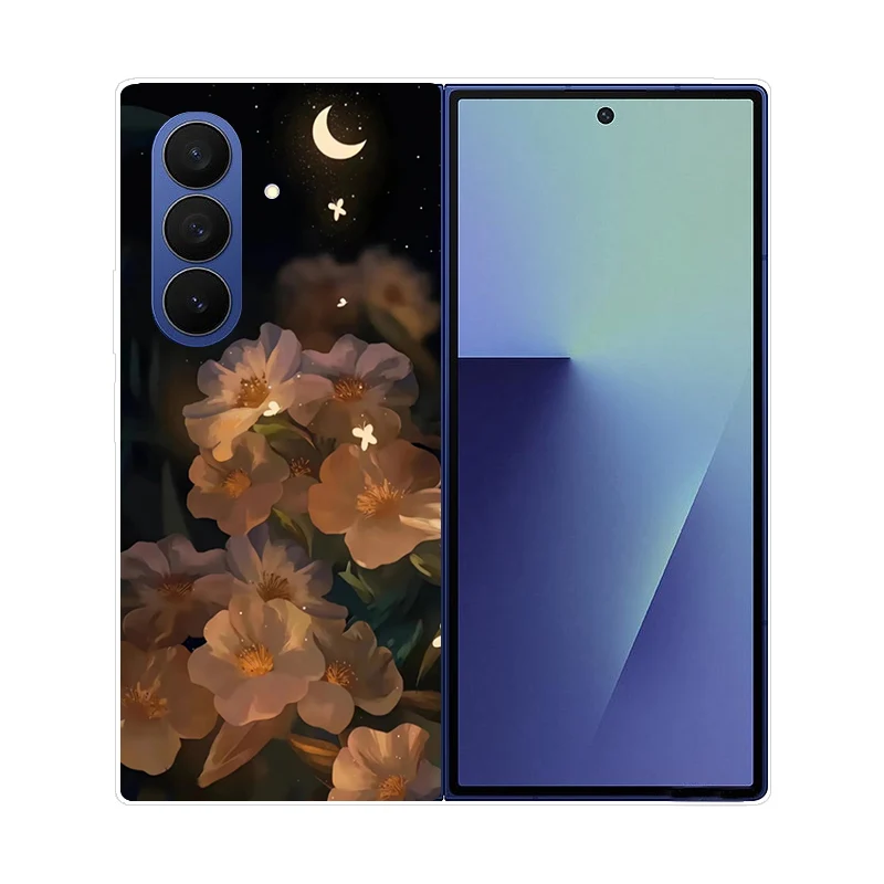 Transparent Luxury Painted Hard Case for Samsung Galaxy Z Fold 7
