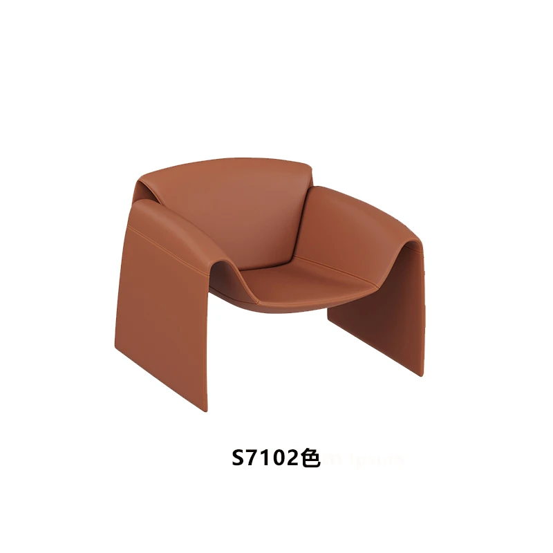

Wyj Single Leather Couch Leisure Designer Lazy Sofa Chair