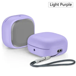Fashion Protective Earbud Case with Lanyard - Sleek & Durable Design (Light Purple)
