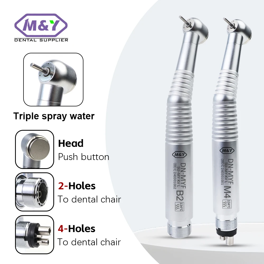 Dental High Speed Handstück KV 636 CP Triple Spray Wasser Push-taste keramik lager 2/4 Löcher Zahnmedizin luft Turbine Werkzeuge