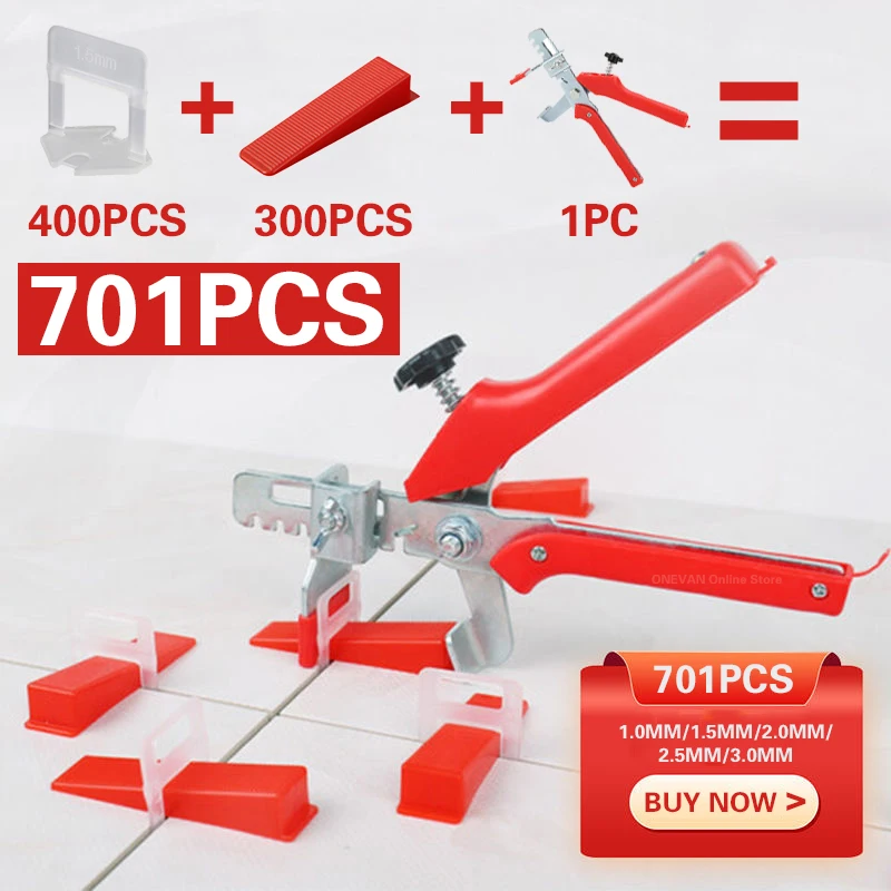 701PCS Tile Leveling System Laying Level Wedges Alignment Spacers Leveler Locator Spacers Flooring Wall level 1/1.5/2/2.5/3mm