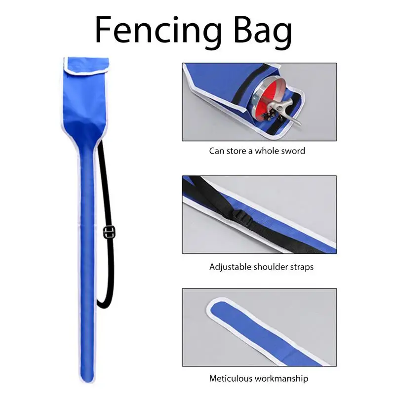 Fencing Sack Waterproof Single Shoulder Portable Fencing Sack Bag Case Outdoor Accessories with Adjustable Straps