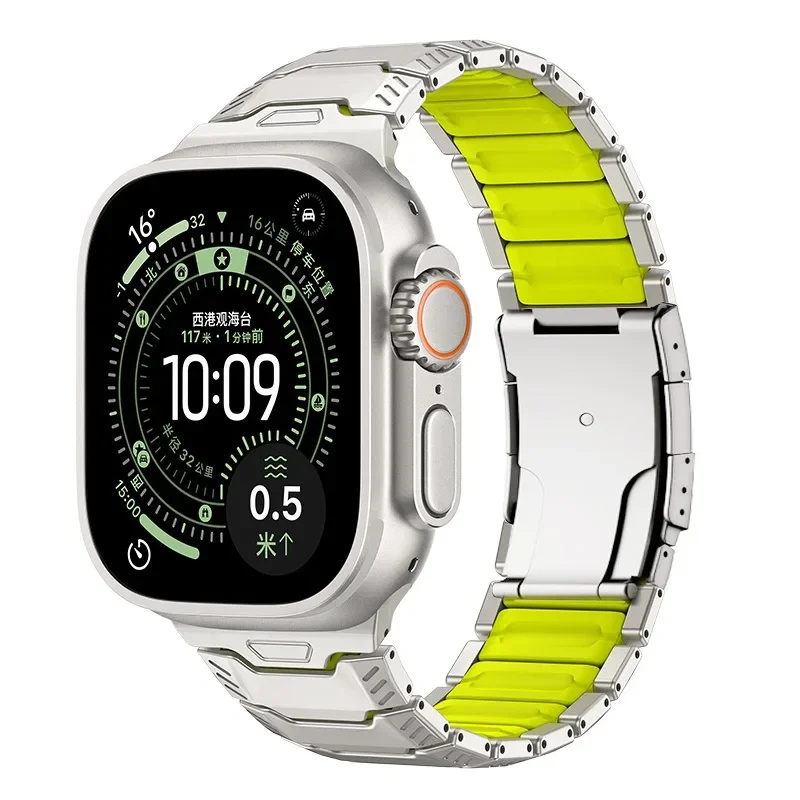 Luxury Titanium & Silicone Magnetic Band