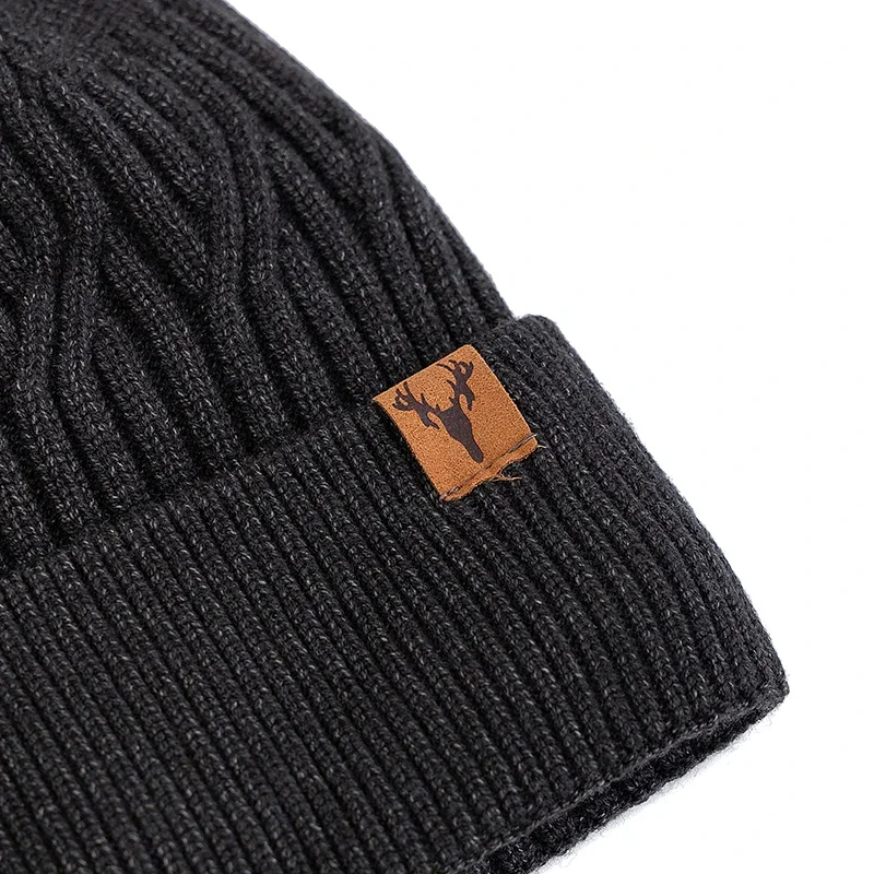 New Style Unisex Winter Hat Plush Fur Lining Warm Cap Stylish Soft Beanie Hat For Men Women Outdoor Ski Sports Knitted Hat