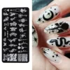 Lace Flower Nail Art Stamping Plate Vibrant Floral Love Moon Star Image Stainless Steel Stencil Template Y2K Trend Manicure Tool 3