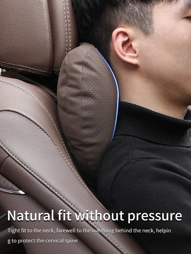 Car Headrest Neck Support Pillow and Lumbar Cushion - Soft, Breathable Auto Interior Accessories