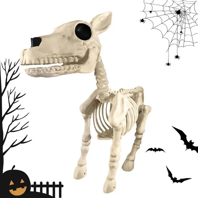 

Halloween Horse Skeleton Horse Bones Indoor Outdoor Spooky Scene Decor For Graveyard Haunted House party Horror Decoration