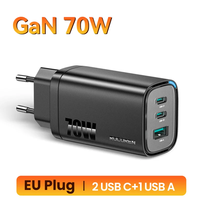 Rocoren 70W GaN Portable USB-C Fast Charger