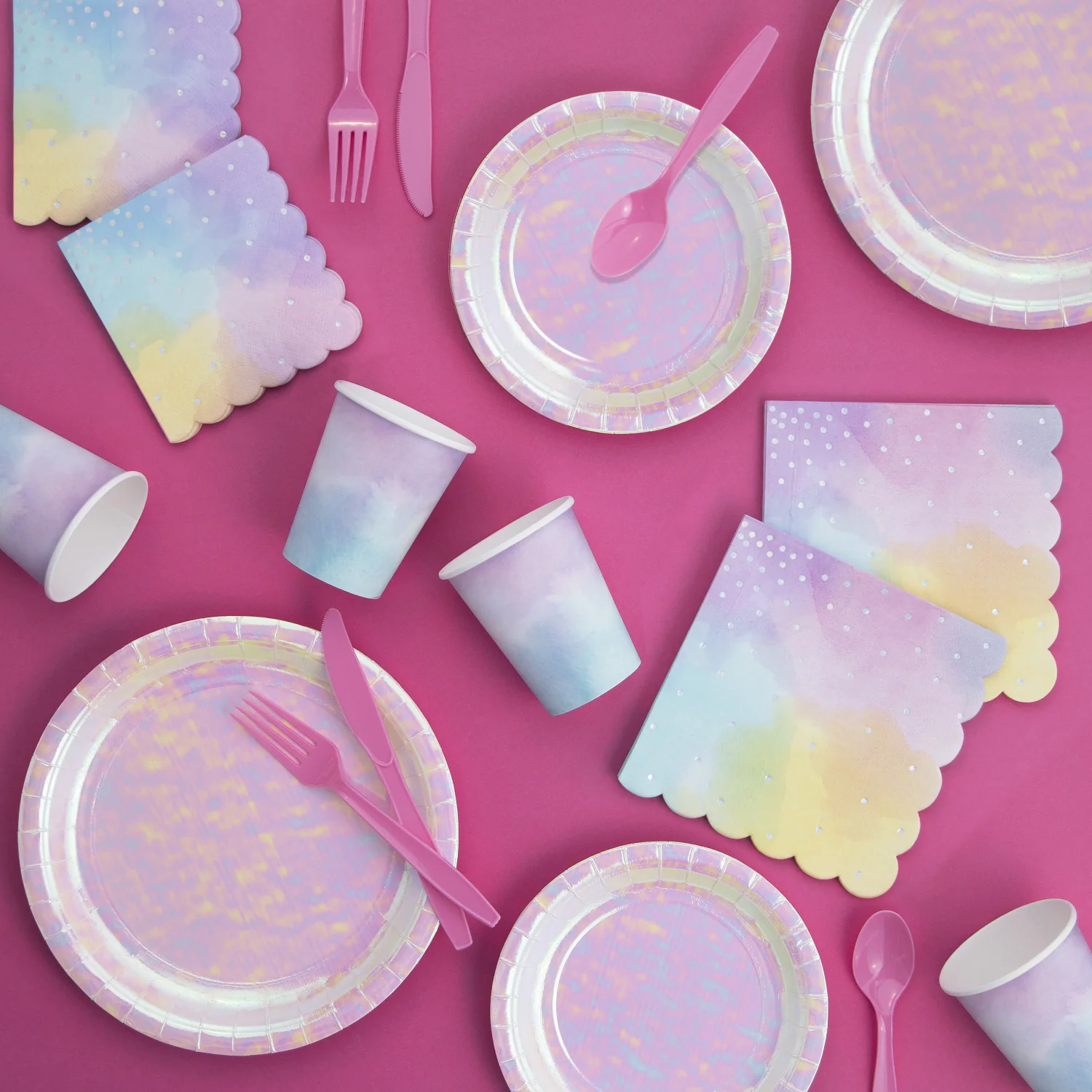 

Iridescent Party Party Supplies Kit for 8 Guests