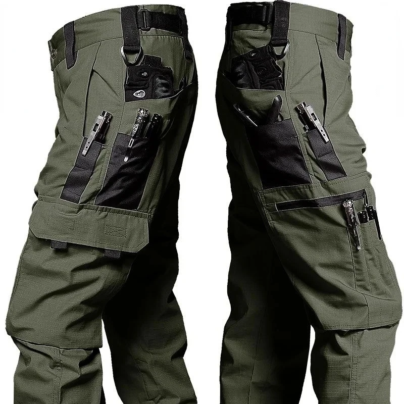 Wear Resistant Work Pant Man Multi-pocket Straight Cargo Trousers Outdoor Jogging Tactical Pants Spring Autumn Casual Trousers 2