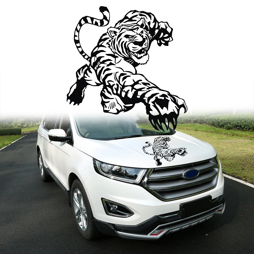 

Автомобильные наклейки с тигром, графика для украшения кузова автомобиля, наклейка снаружи автомобиля, наклейка для транспортных средств, автомобильные наклейки, ПВХ пленка, 1 шт.