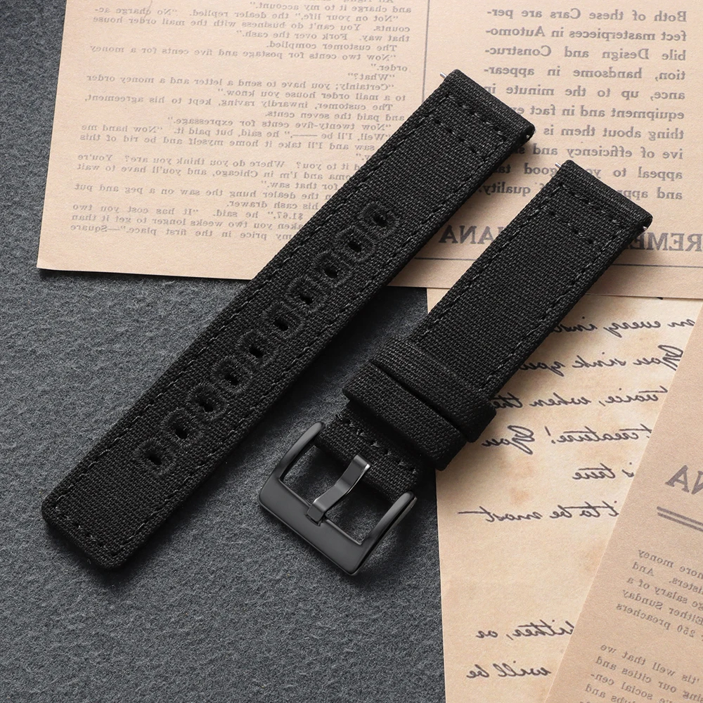 Versatile Quick Release Nylon Canvas Watch Strap