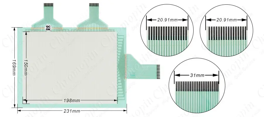 digitador vidro para omrom NT620C-ST141B-E NT620C-ST141-E touchpad com sobreposição