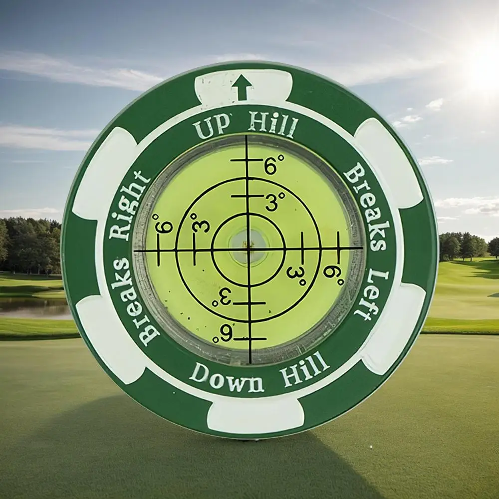 Description Picture 2 of itemGolf Level Ball Marker Hat Clip Golf Trainer Reading Aid With Level Golf Ball Position Mark Alignment Ball Mark Badge