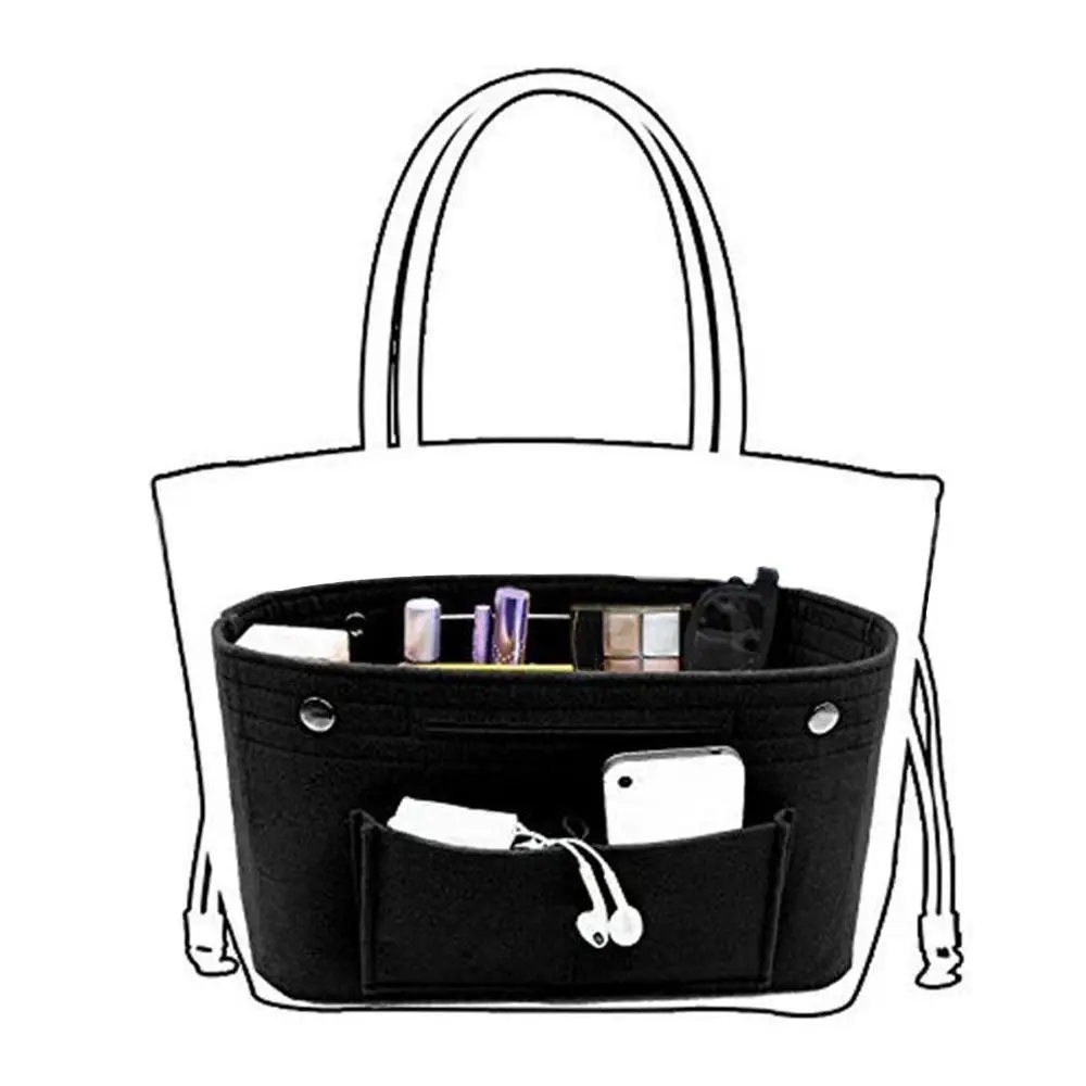 Felt Handbag Travel Organizer Insert