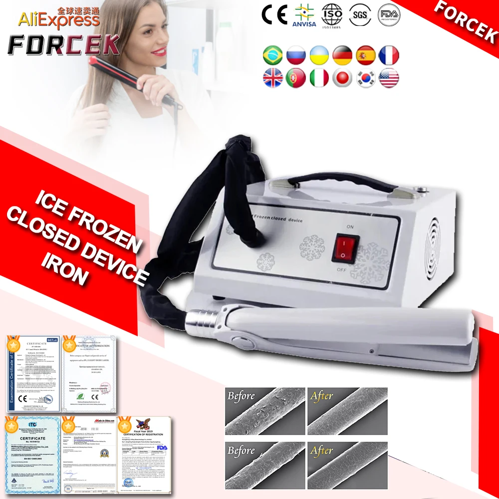 2024 Handheld Hair Ice Frozen Closed Device Iron Treatment Macchina Per Parrucchieri Per Parrucchiere Beauty Pro Spa