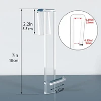 Acrylic Bathroom Shower Door Hook Over Glass Door Shower Towel Rack Punch-Free Bathroom Bathrobe Hanger Towel Hooks 2