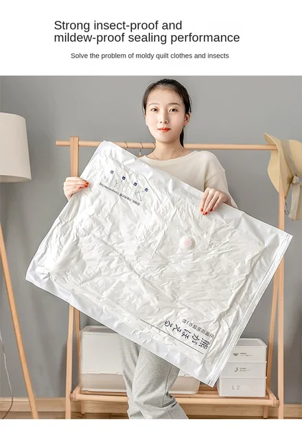 Sacs De Compression StyBtt Pour Couettes Et Vêtements - Grands, Auto-compressants, Gain De Place 40%