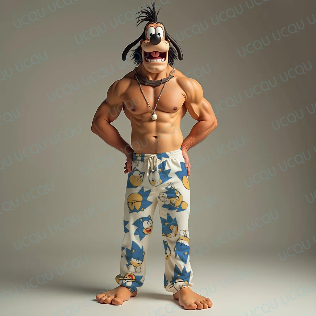 Hedgehog Icon Cartoon Trousers Adult Loungewear Sleep Pajama Pants Oversized Adult/Kids Pajama Long Pants 3D Printed Pyjama