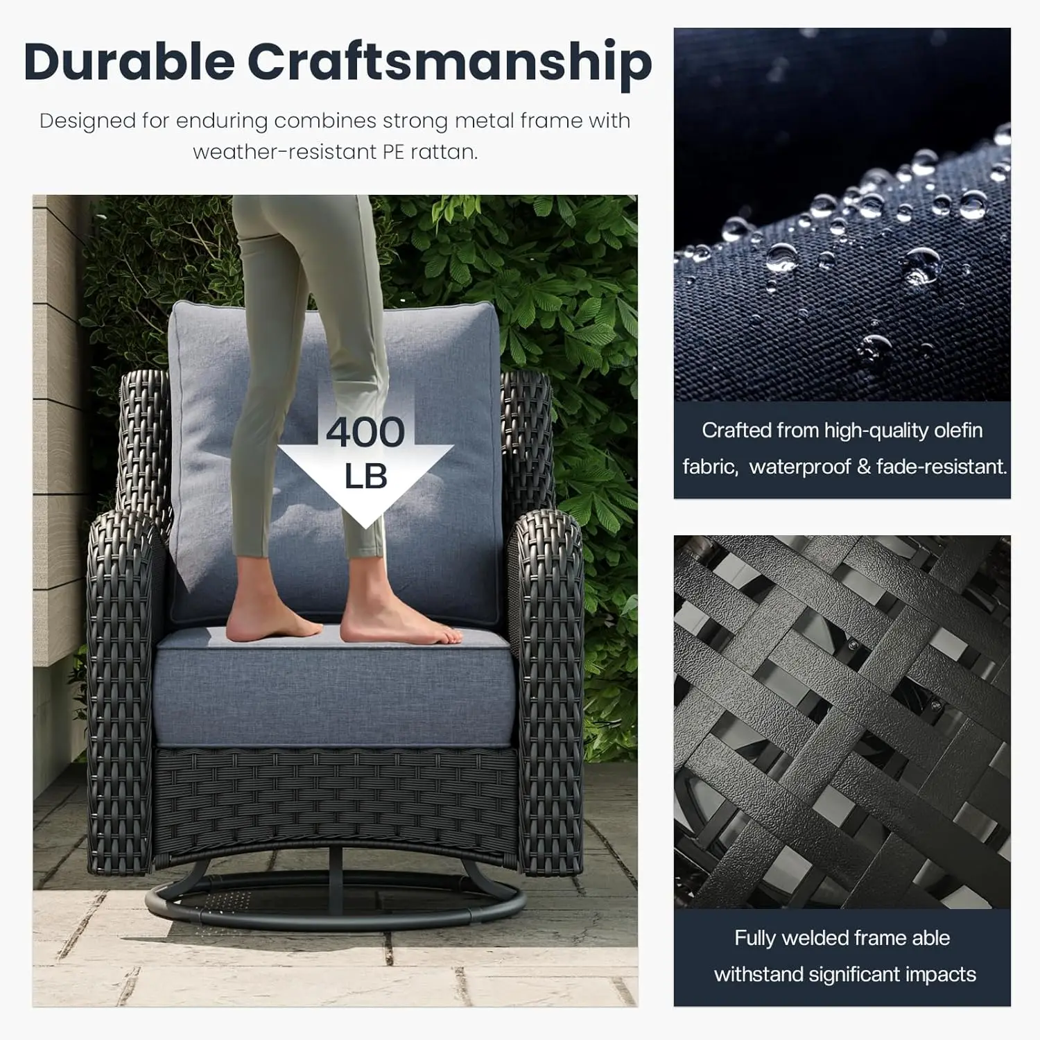 Furniture Sets with Rocking Swivel Chairs 3