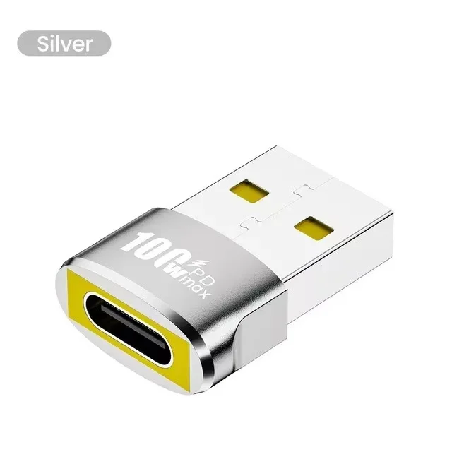 USB to Type C OTG Adapter - PD100W Fast Charging Connector (1/2/5 Pack)