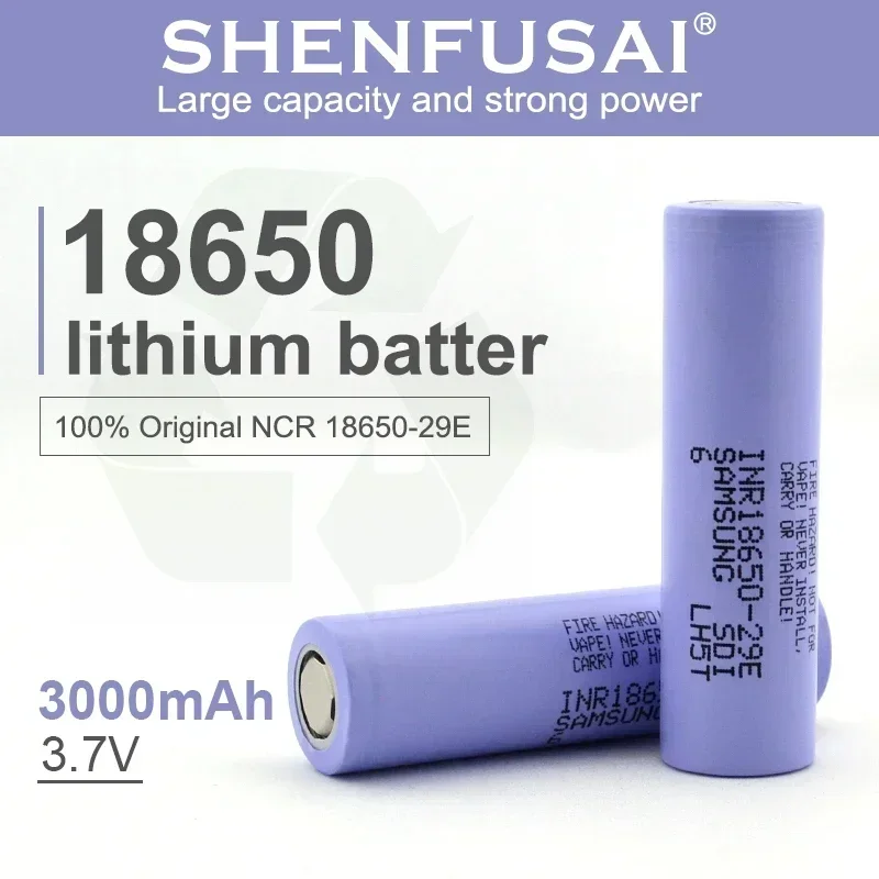 

lNR18650 lithium ion rechargeable battery, 29E, 3.7V, 3000mAh, 20A discharge, suitable for e-cigarettes, electric tools, etc