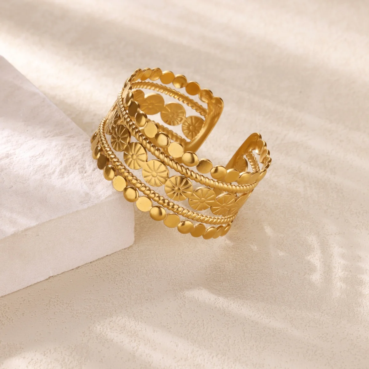 شحن مجاني خمر أساور هندسية الإسورة للنساء الفولاذ...