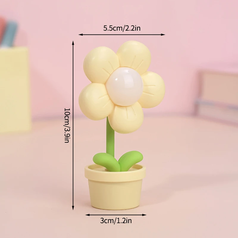 Charming Mini LED Flower Night Light - Cute Table Lamp and Bedroom Ambient Decor