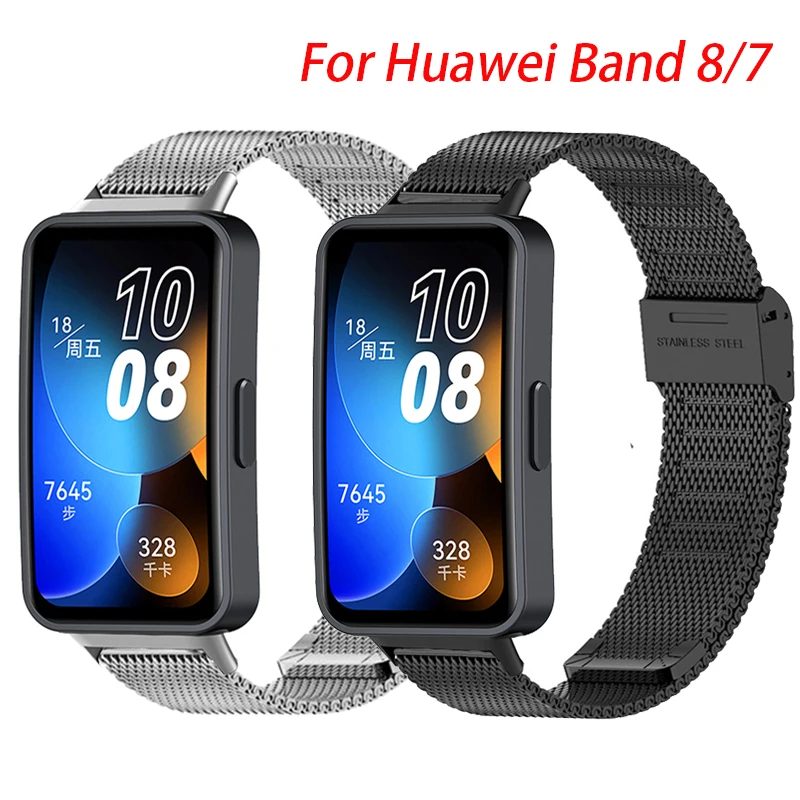 

Металлический браслет для Huawei Band 8, браслет из нержавеющей стали для часов Honor Band 7 6, браслет для huawei Band 7 6 Pro, адаптер ремешка