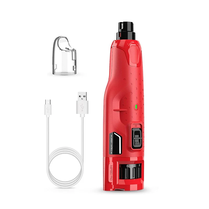 Electric Six-Gear Dog Nail Clippers with Light