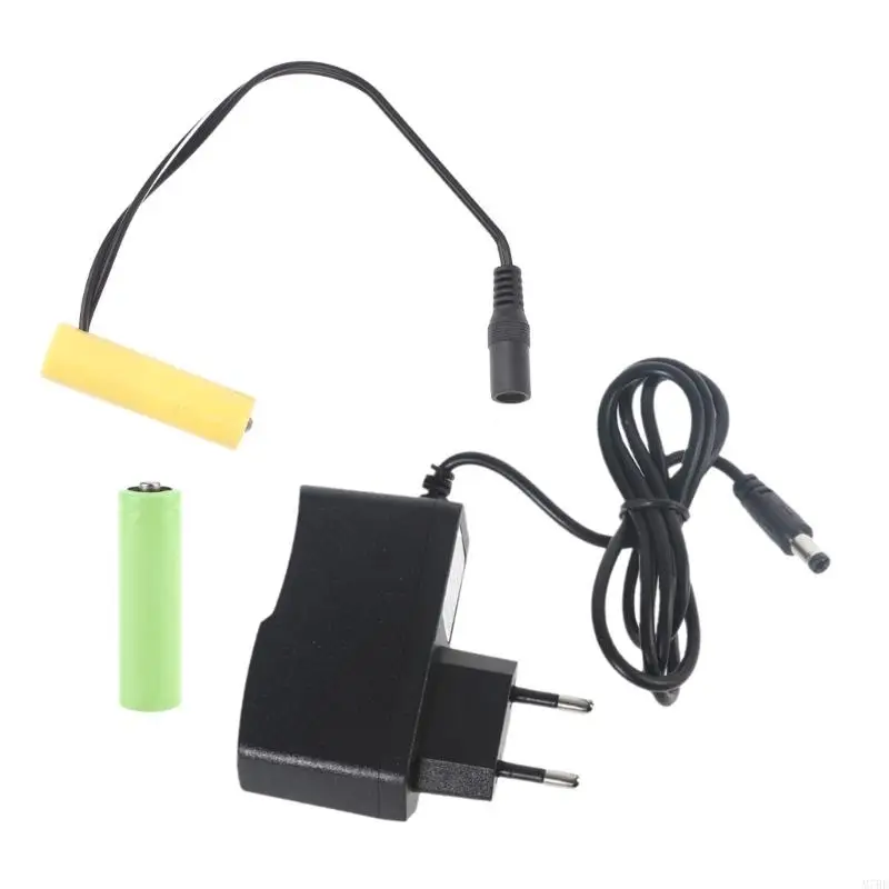 Universal 3V AM3/LR6/AA Battery Eliminators EU/US/UK Powered Cable Replace 2Pcs 1.5V AA Size Battery Cable